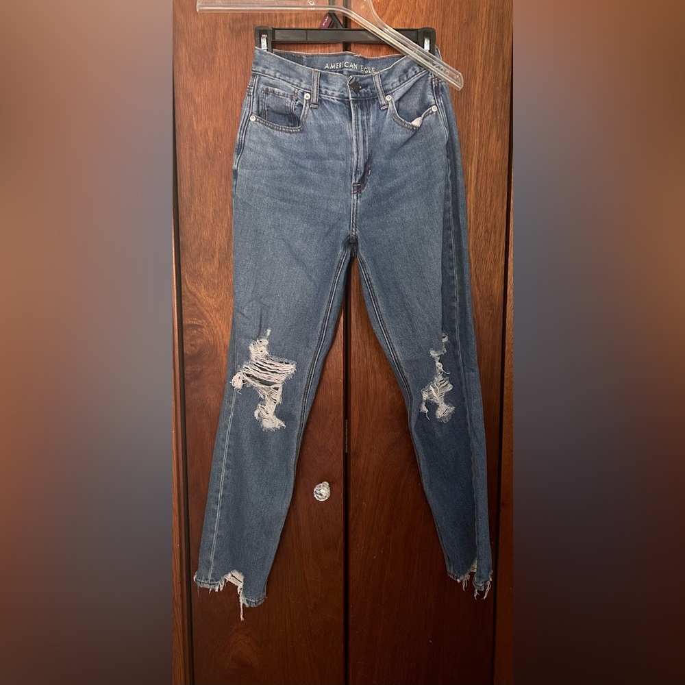 AE Distressed Mom Jean